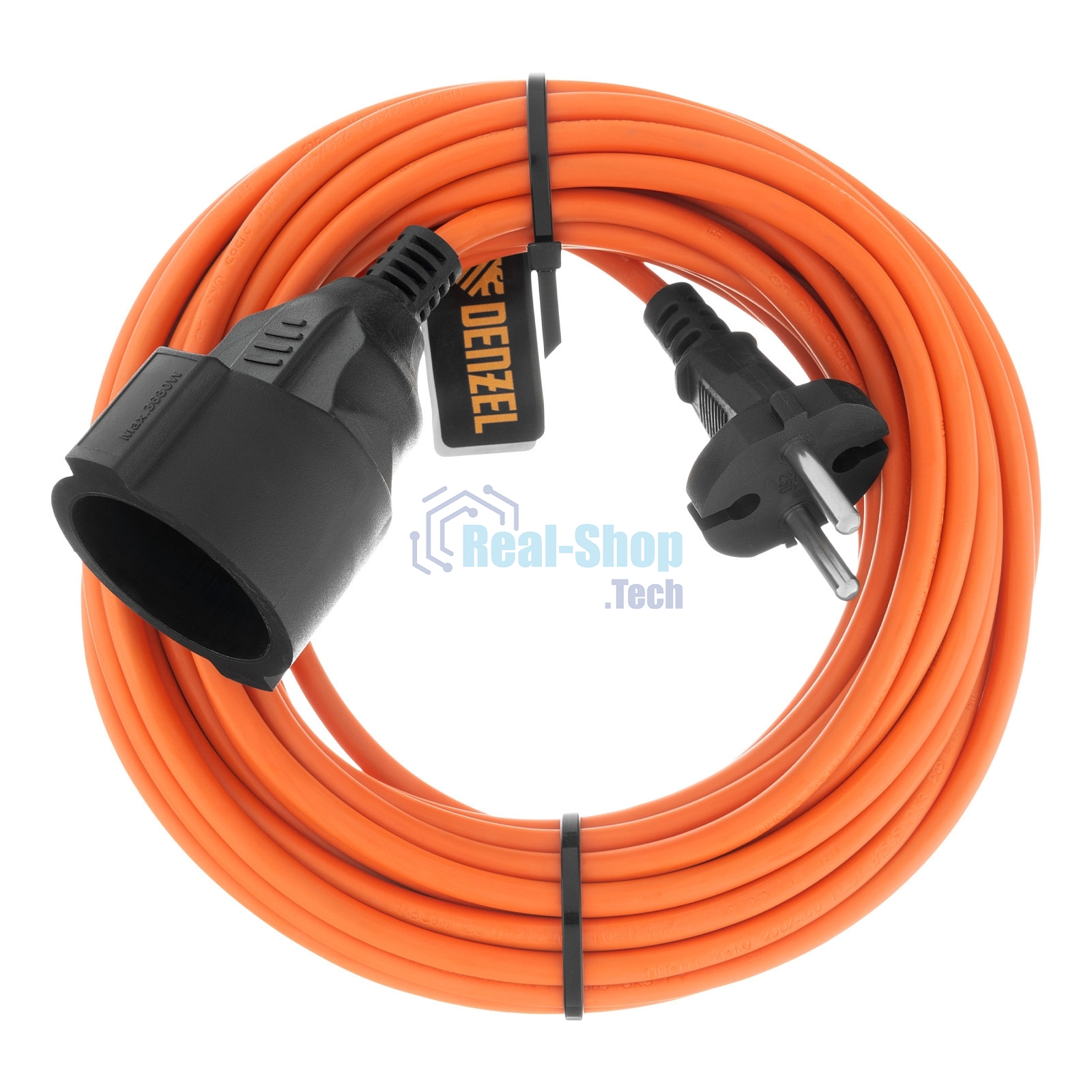 Удлинитель-шнур силовой Garden Series Denzel ПВС, 10 м, 1 розетка 3*1,5 мм