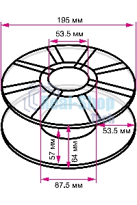 Пластик для принтера 3D Cactus CS-3D-PLA-1KG-CYAN PLA d1.75мм 1кг 1цв.