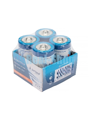Батарейки солевые Gembird GB-R14P-4B, тип С(R14P), 4шт, коробка
