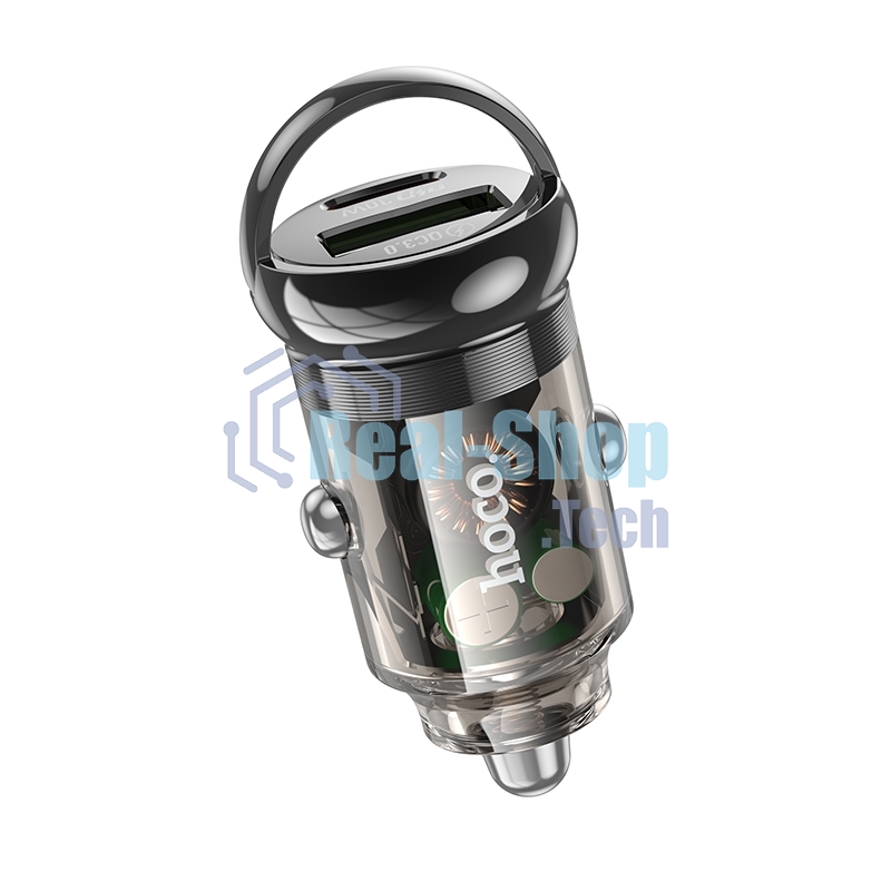 Автомобильное зарядное устройство Hoco Z53A 30Вт, USB, Type-C, черный, коробка