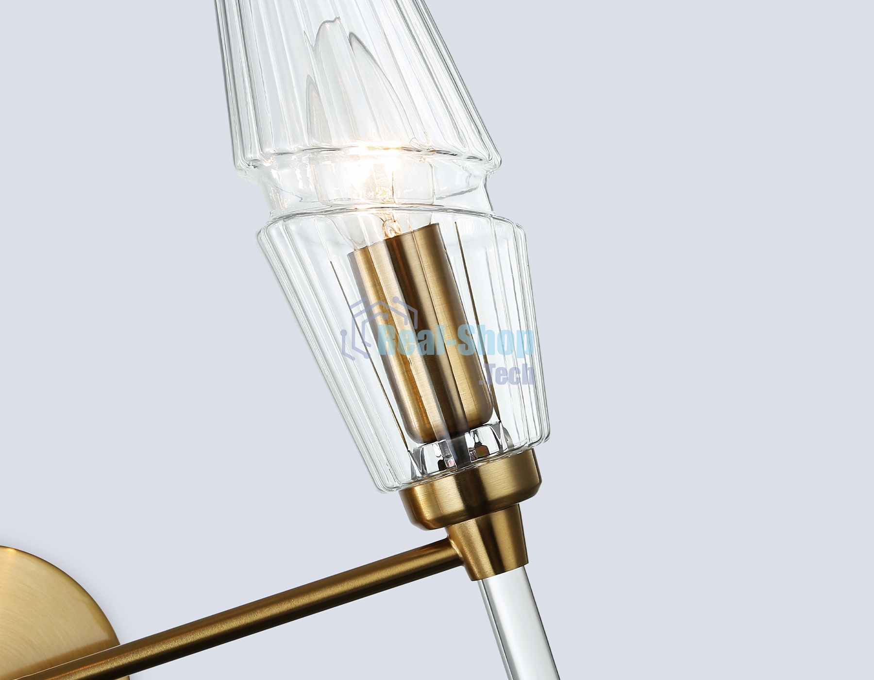 Настенный светильник Ambrella light LH55206/2 BS/CL латунь/прозрачный E14*2 max 40W 330*170*280