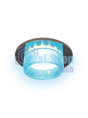 Светильник Ambrella light TN351 CH/BL хром/голубой GU5.3+3W (LED COLD) D95*45