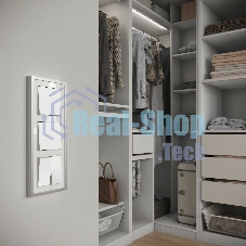Рамка на 3 поста Baguette (белый/серебро) W0032850