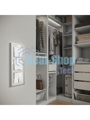 Рамка на 3 поста Baguette (белый/серебро) W0032850