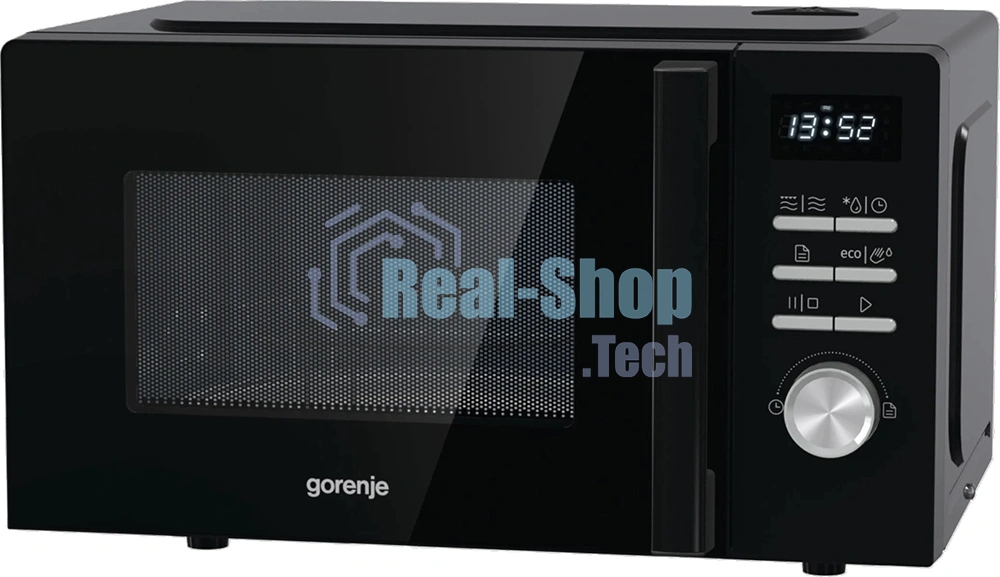 Микроволновая печь Gorenje MO20A4BH черный, 20 л, 800 Вт, переключатели - кнопки, поворотный механизм