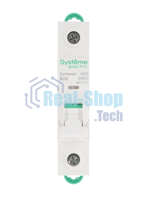 Автоматический выключатель Systeme Electric S9F21125 Systeme9 B 25A 1P 6kA 230В