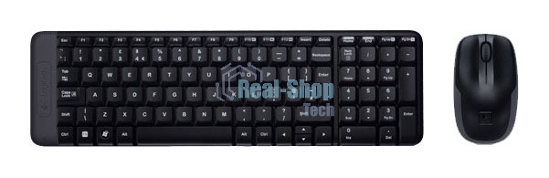 Комплект клавиатура + мышь Logitech MK220 клав:черный мышь:черный USB беспроводная