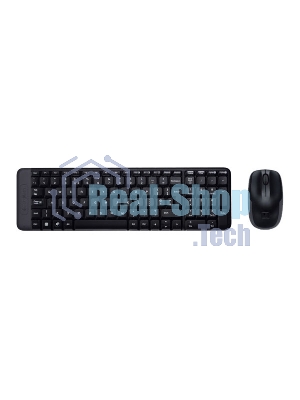 Комплект клавиатура+мышь Logitech MK220 беспроводной, USB, 1000 DPI, чёрный