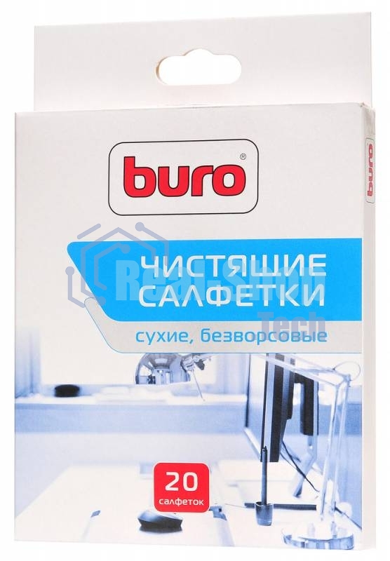 Салфетки Buro BU-Udry, 20 шт для удаления пыли коробка 20шт сухих
