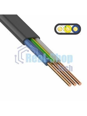 Кабель силовой медный ВВГ-Пнг(А) 3x2,5 мм² 100 м, ГОСТ 31996-2012, ТУ 16-705.499-2010