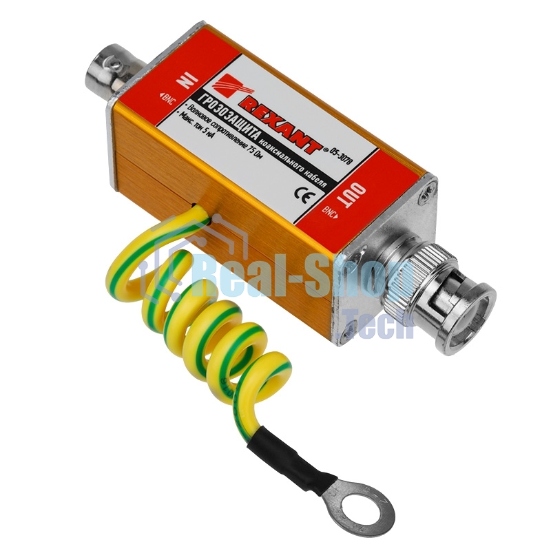 Грозозащита Rexant коаксиального кабеля BNC разъем