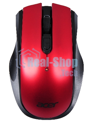 Мышь беспроводная Acer OMR032 черный/красный, 1600 dpi, радиоканал, USB, кнопки - 4