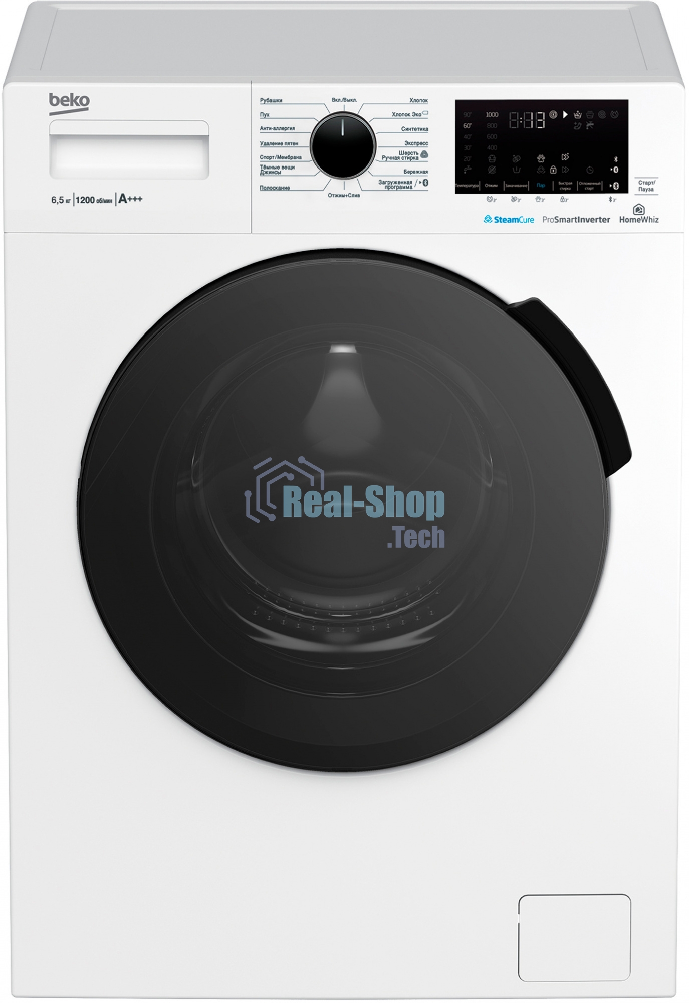 Стиральная машина Beko WSPE6H616W белый, загрузка фронтальная 6,5 кг, 1200 об/мин., класс: А