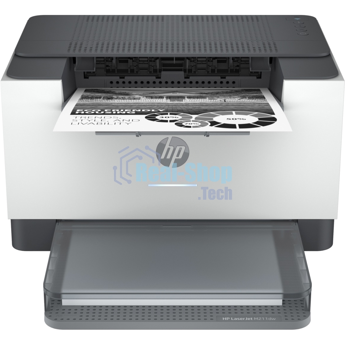 Принтер лазерный HP LaserJet M211dw (9YF83A), A4, ч/б, печ. до 29 стр/мин., 600 x 600 dpi, USB, RJ-45, Wi-Fi, Air Print, Mopria