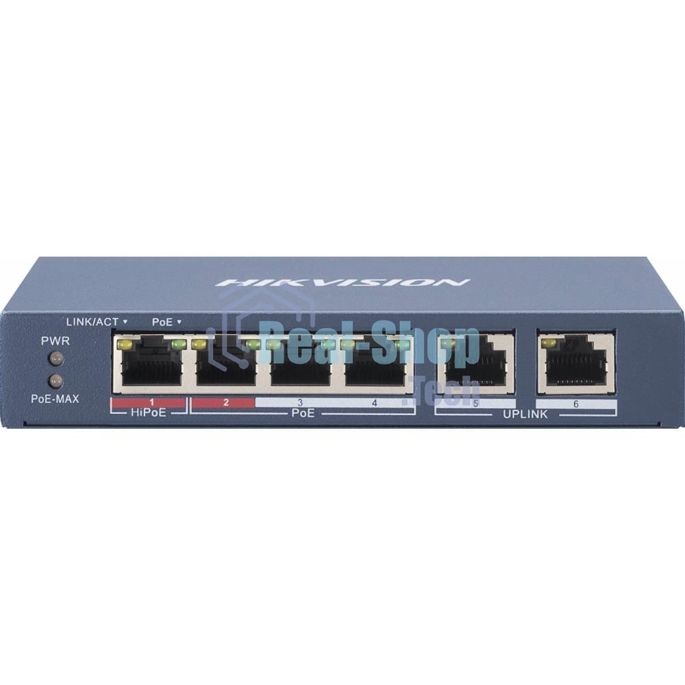 Коммутатор Hikvision DS-3E0106HP-E