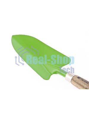 Совок посадочный узкий Palisad 85х380 мм, стальной, деревянная рукоятка