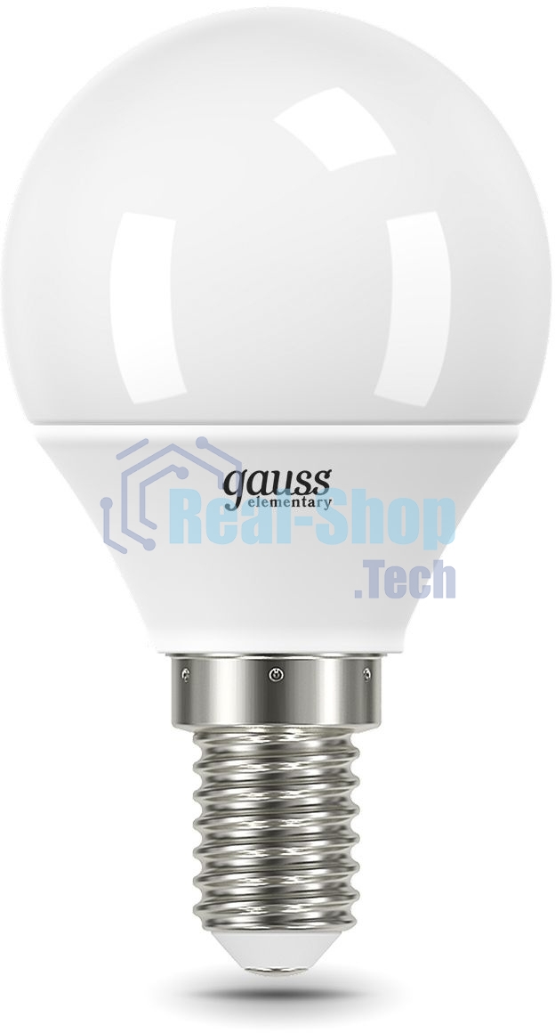 Лампа светодиодная LED Gauss 8Вт E14 220В 2700К Elementary шар 53118