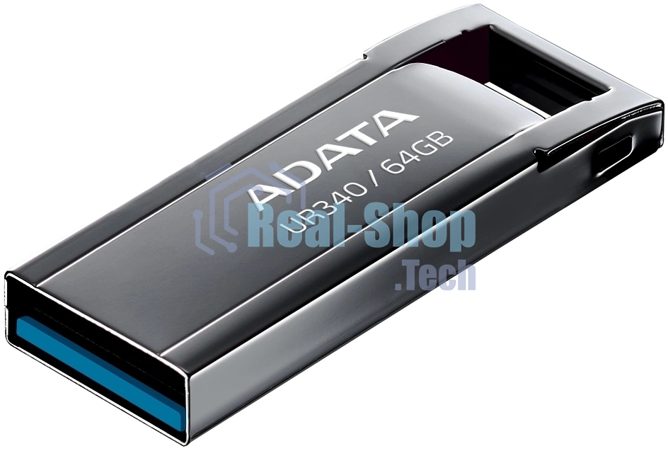 Флешка USB ADATA UR340 (AROY-UR340-64GbK), 64Gb, USB 3.2, R/W 100/30, черный