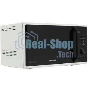 Микроволновая печь Samsung MG23K3515AW/BW белый/черный, 23 л, 800 Вт, переключатели - кнопки, поворотный механизм