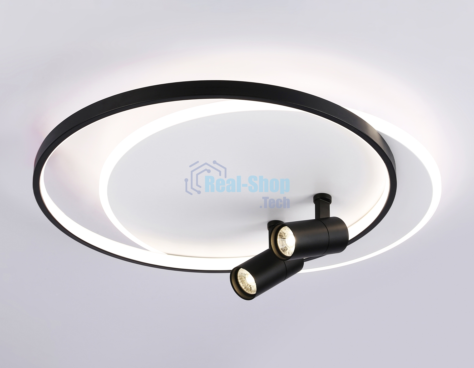 Светильник Ambrella light FL51392/1+2 WH/BK белый/черный 3000K-6400K 65W 560*480*120 (ПДУ РАДИО 2.4G)