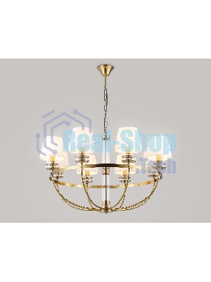 Люстра Ambrella light LH71253/8 BS/WH латунь/белый E14/8 max 40W D870*990