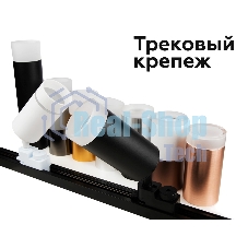 Насадка для корпуса светильника N6236 SBK/FR черный песок/белый матовый D60*H54mm Out40mm MR16