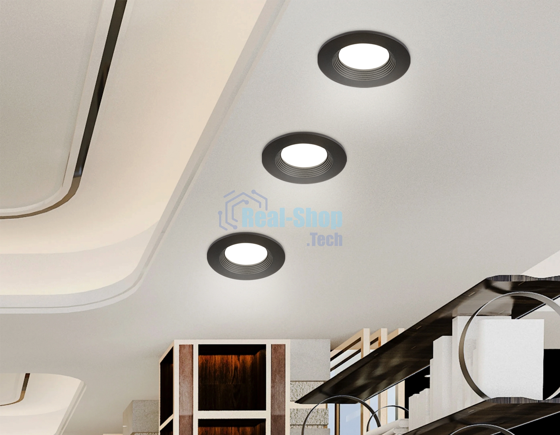 Встраиваемый точечный светильник Ambrella light TN102816 BK черный GU5.3 D80*28