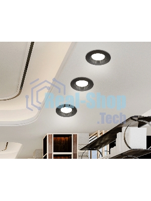 Встраиваемый точечный светильник Ambrella light TN102816 BK черный GU5.3 D80*28