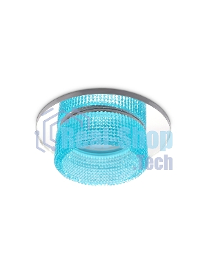 Светильник Ambrella light TN351 CH/BL хром/голубой GU5.3+3W (LED COLD) D95*45