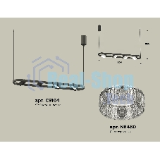 Светильник Ambrella light XB9164200/4 SBK/CL черный песок/прозрачный GX53 (C9164, N8480)