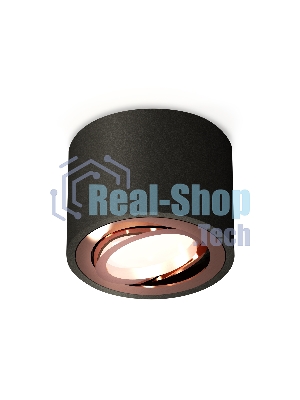 Светильник Ambrella Light XS7511005 SBK/PPG черный песок/золото розовое полированное MR16 GU5.3 (C7511, N7005)