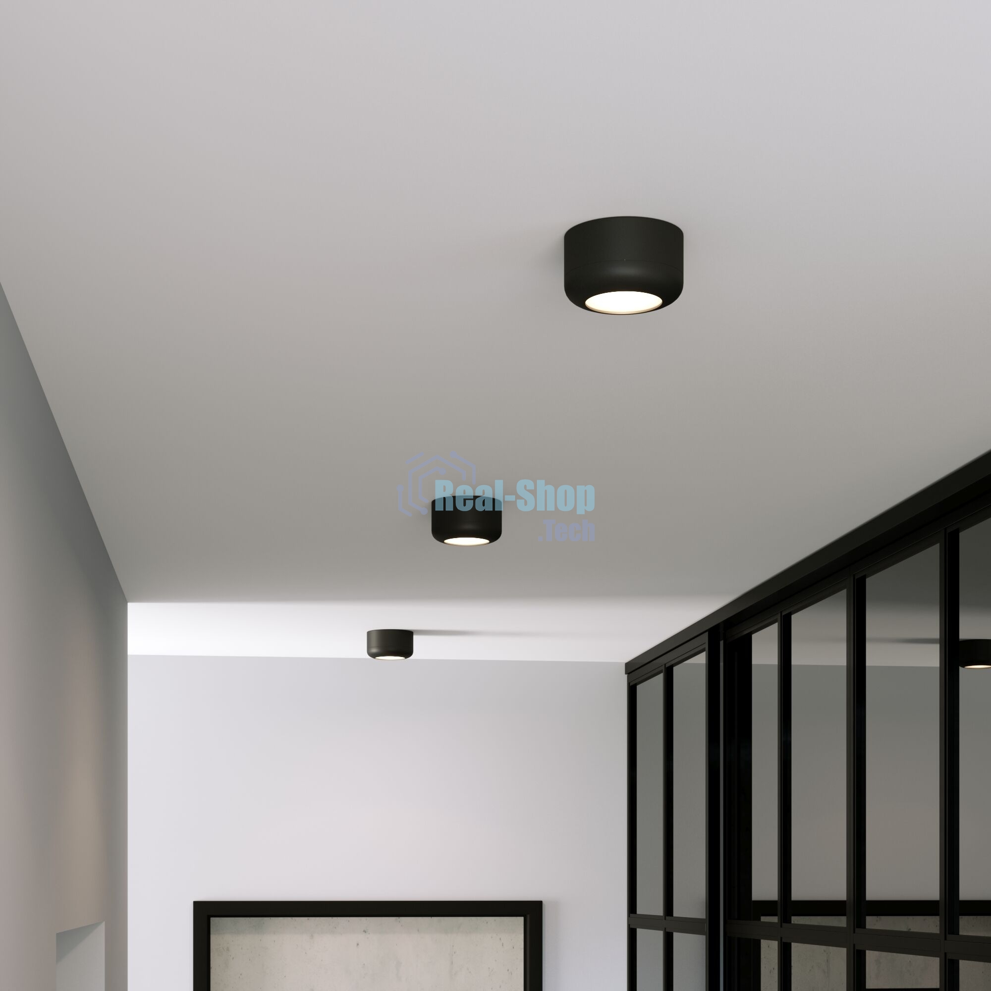 25046/LED 15W 4000K чёрный / Светильник потолочный светодиодный