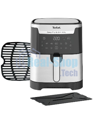 Аэрогриль Tefal Easy Fry & Grill XXL Inox EY801D15 черный, 1830 Вт, 6.5 л, сенсор, 9 программ