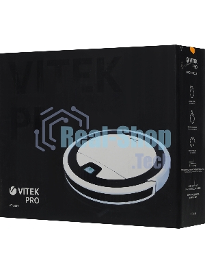 Робот-пылесос Vitek VT-1803 белый, 2000 мА·ч Li-Ion, уборка влажная/сухая, пылесборник контейнер 0.2 л
