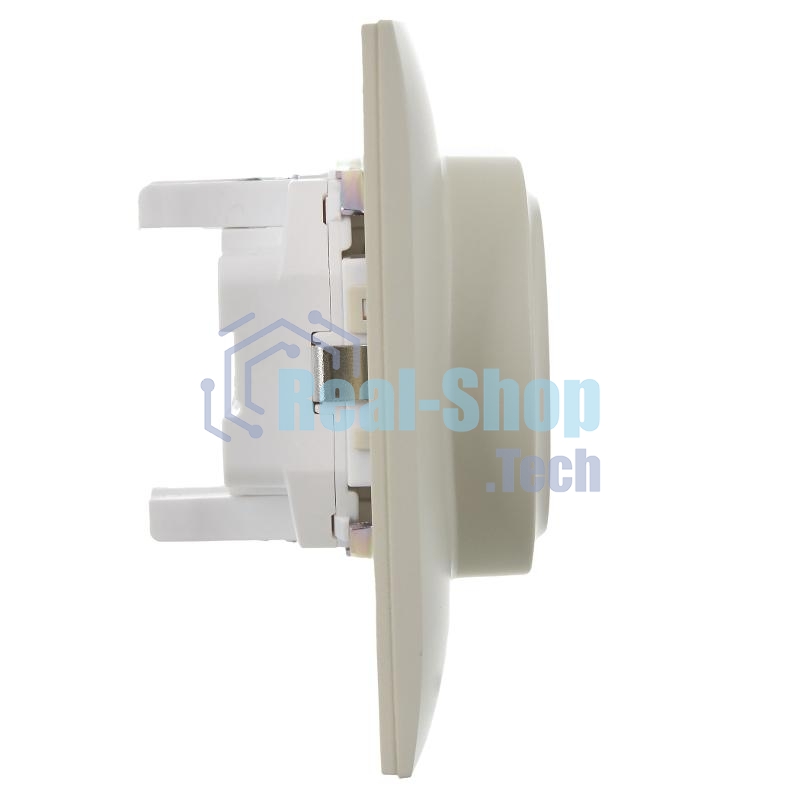 Розетка 2-местная IEK SKANDY SK-R07B (SK-R24-16-K10-F) с заземлением, с защитными шторками 16А в сборе, бежевый
