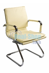 Кресло компьютерное Бюрократ CH-993-Low-V/Ivory слоновая кость, низкая спинка, искусственная кожа