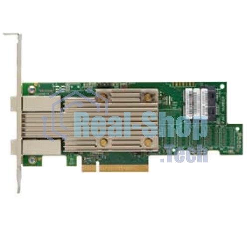Контроллер LSI SAS 9400-8i8e SGL (05-50031-02), PCIe 3.1 x8 LP, Tri-Mode SAS/SATA/NVMe 12G HBA, 16port(2*int SFF8643+2*ext SFF8644), 3516 IOC