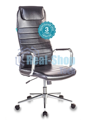 Кресло Бюрократ Chair Brt KB-9N/ECO/BLACK черный, экокожа