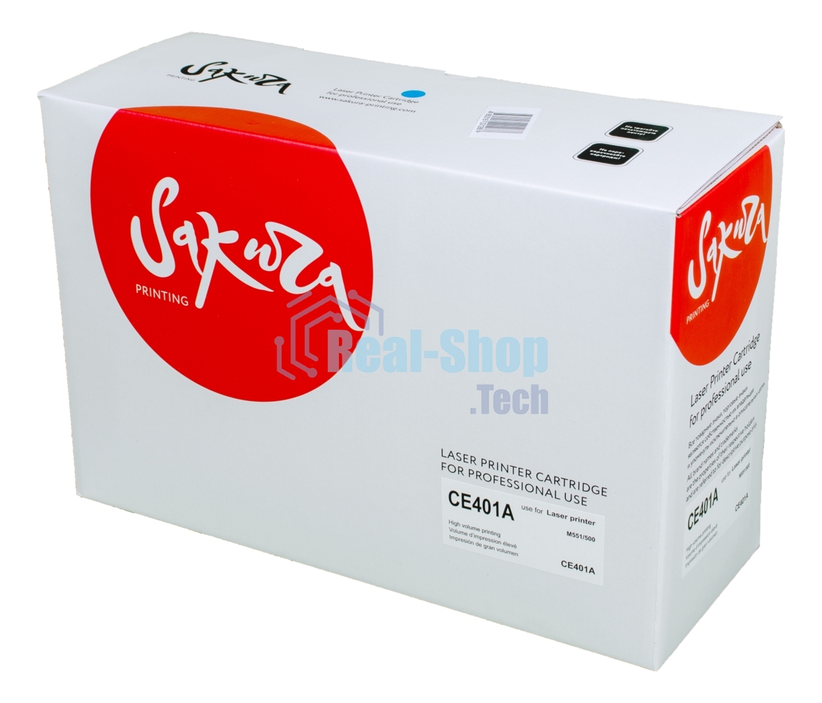Картридж Sakura CE401A для HP Enterprise 500 Color M551n/525f/525dn/570/575f, синий, 6000 к.