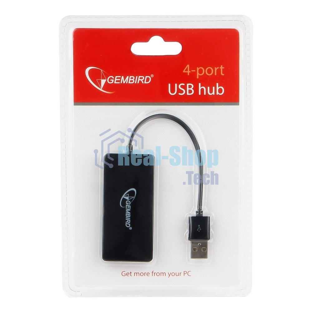 USB-концентратор USB 2.0 Gembird UHB-U2P4-03, 4 порта, блистер