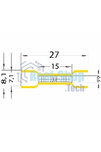 Соединительная гильза изолированная Rexant L-26 мм 4-6 мм² (ГСИ 6.0/ГСИ 4,0-6,0) желтая