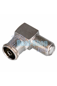 Переходник антенный гнездо F-гнездо TV угловой блист. Rexant 06-0026-A