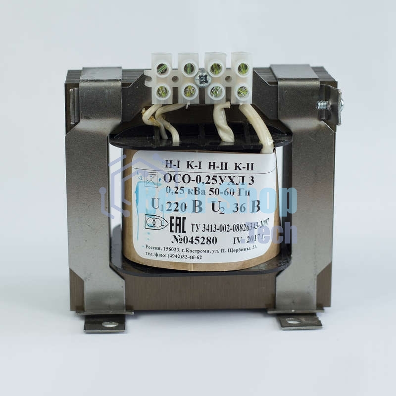 Трансформатор ОСО-0.25-09 220/36В УХЛ3 Кострома ОС0000002365