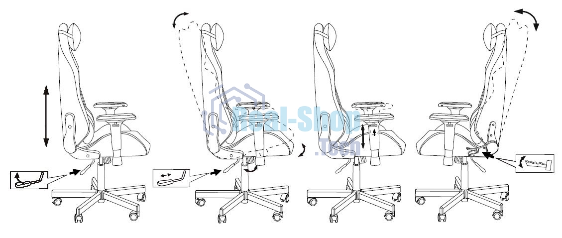 Кресло игровое Бюрократ Knight N1 Fabric черный Light-20, с подголов. крестовина металл