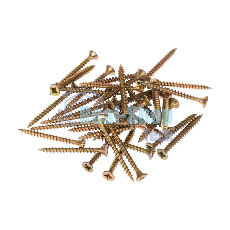 Саморез универсальный Kranz 3.5х35, желтый цинк, пакет (25шт.)