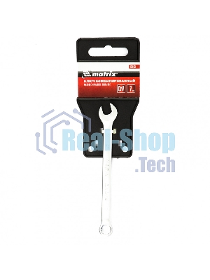 Ключ комбинированный Matrix, 7 мм, CrV, матовый хром