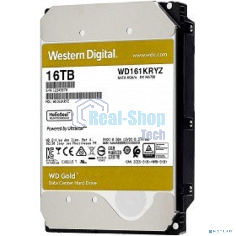 Жесткий диск Western Digital SATA 16Tb 7200RPM 6Gb/S 512MB GOLD WD161KRYZ