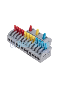 Клемма Rexant СМК 3х4 проходная разветвительная 3 полюса, с монтажной площадкой (1 ввод, 4 вывода на полюс) (10 шт/уп)