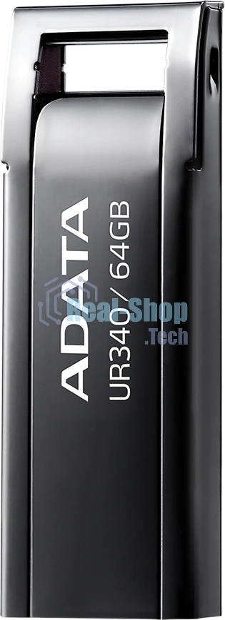 Флешка USB ADATA UR340 (AROY-UR340-64GbK), 64Gb, USB 3.2, R/W 100/30, черный