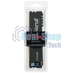 Оперативная память Kingston Fury Beast, DDR4, 32GB (2x16GB), 3200MHz, CL16, DIMM, с радиатором, RGB, черный